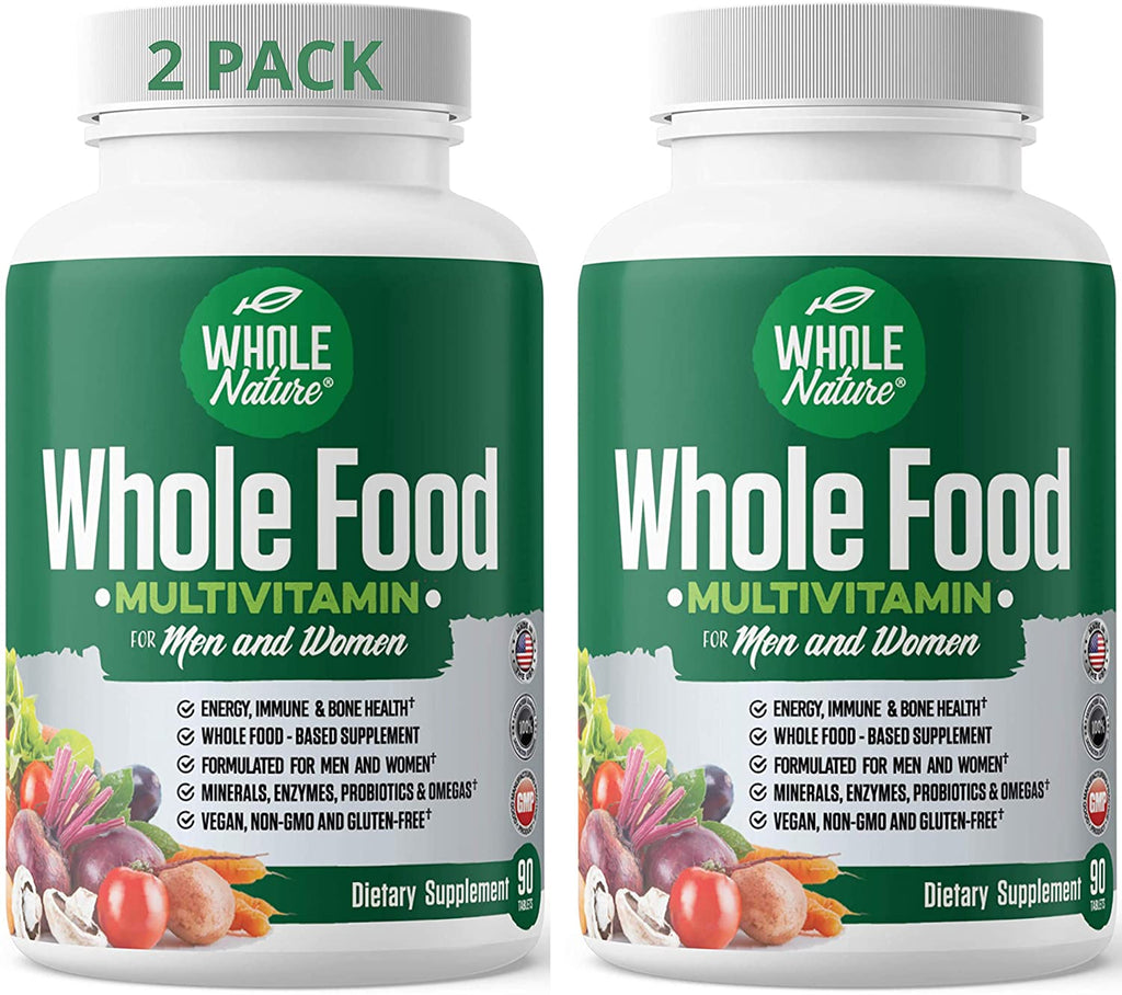 Whole Nature Whole Food Multivitamin for Men & Women-2Pack
